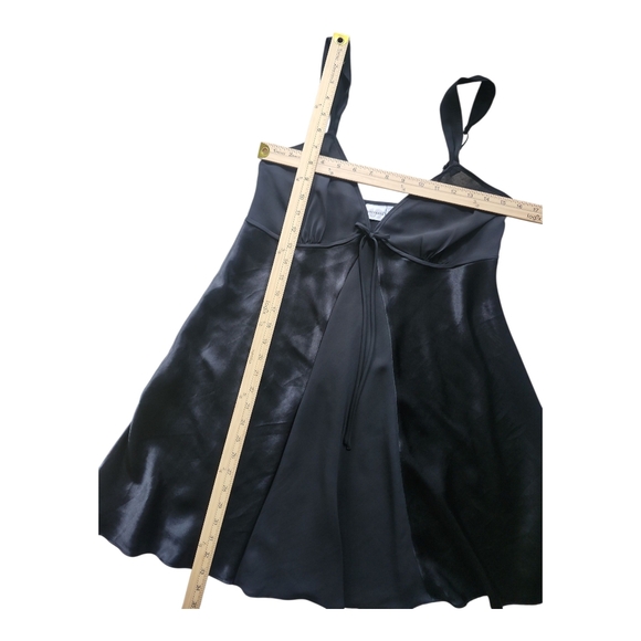 Sostanza Black Satin Floral Nightgown & Robe Set Size M Red Rose Print Lingerie - Picture 7 of 9